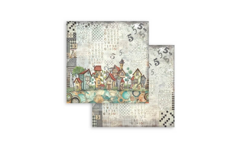 Plakboekpapier 20x20 Furry Friends Stamperia