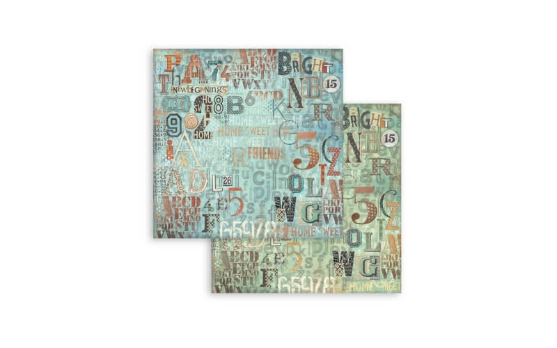 Plakboekpapier 20x20 Furry Friends Achtergronden Stamperia