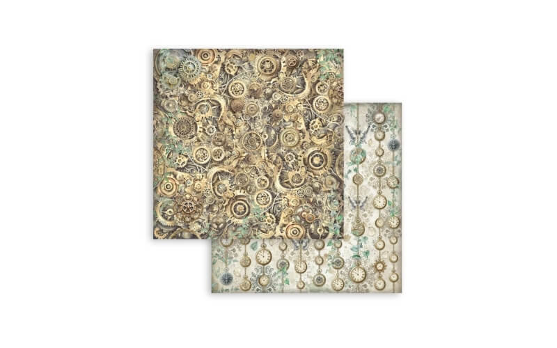 Plakboekpapier 20x20 Gardens of Time Achtergronden Stamperia