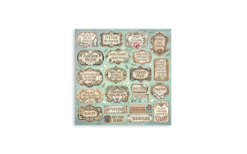 Plakboekpapier 20x20 Gardens of Time Stamperia