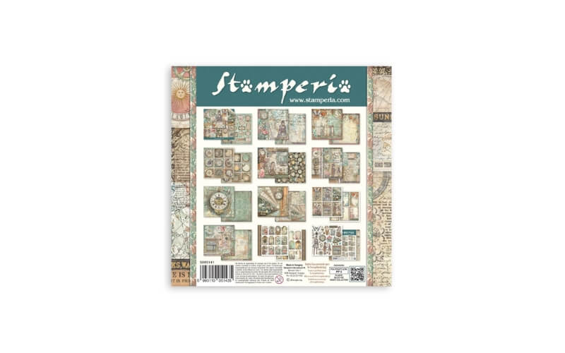 Plakboekpapier 20x20 Gardens of Time Stamperia
