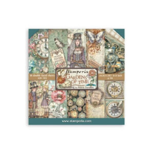 Plakboekpapier 20x20 Gardens of Time Stamperia