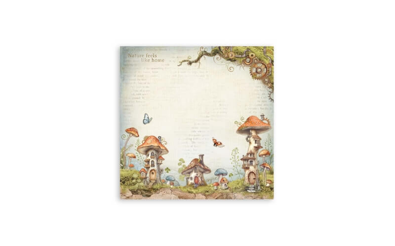 Plakboekpapier 20x20 Hidden Grove Enkelzijdig Stamperia