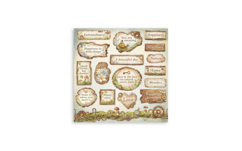 Plakboekpapier 20x20 Hidden Grove Enkelzijdig Stamperia