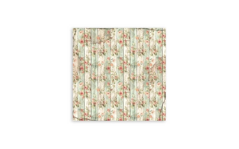 Plakboekpapier 20x20 House of Roses Enkelzijdig Stamperia
