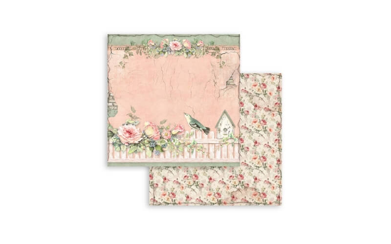Plakboekpapier 20x20 House of Roses Stamperia