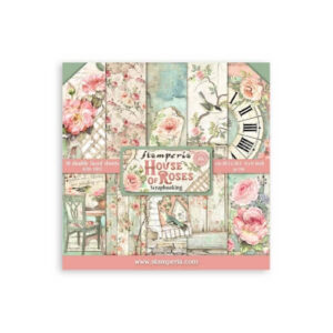 Plakboekpapier 20x20 House of Roses Stamperia