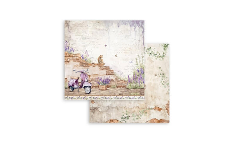 Plakboekpapier 20x20 Lavendel Stamperia