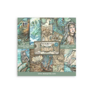 Plakboekpapier 20x20 Liedjes van de Zee Stamperia