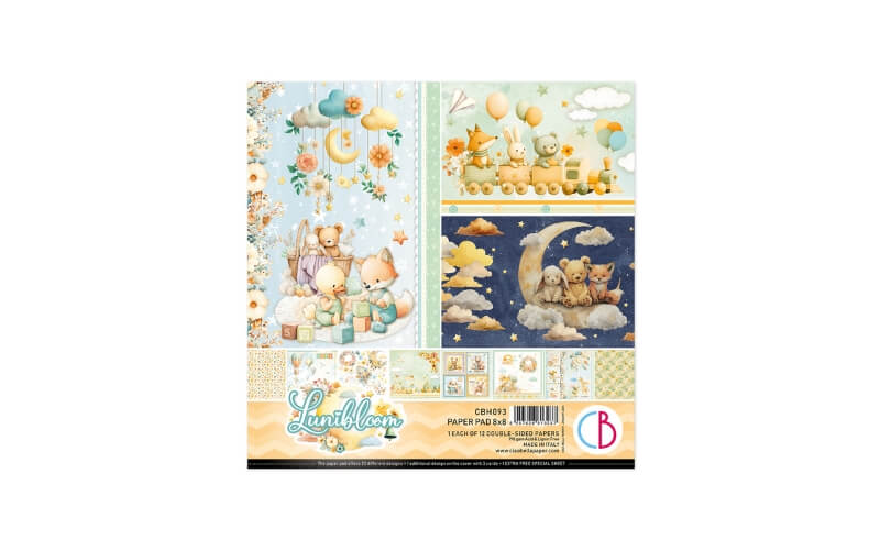 Plakboekpapier 20x20 Lunibloom Ciao Bella
