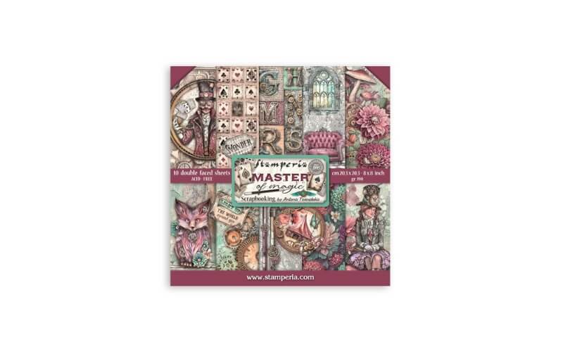 Plakboekpapier 20x20 Meester in Magie Stamperia