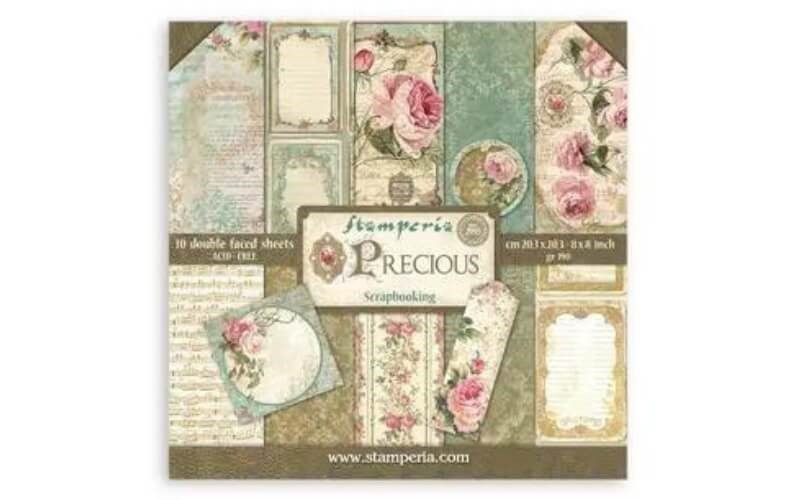 Plakboekpapier 20x20 Precious Stamperia