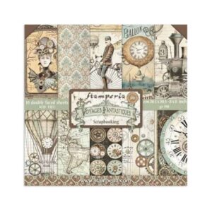 Plakboekpapier 20x20 Reizigers Stamperia