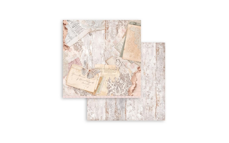 Plakboekpapier 20x20 Romance Forever Stamperia