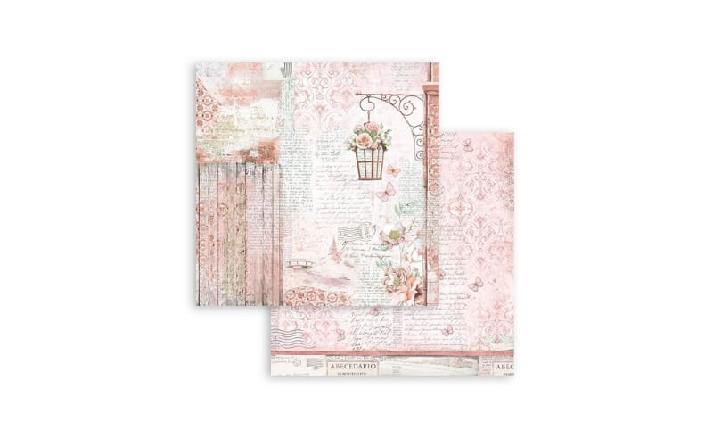 Plakboekpapier 20x20 Rozenland Stamperia