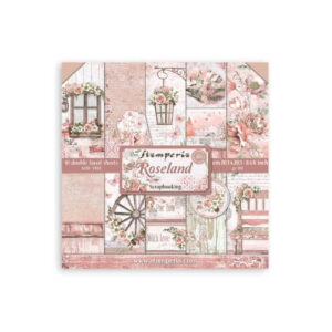 Plakboekpapier 20x20 Rozenland Stamperia