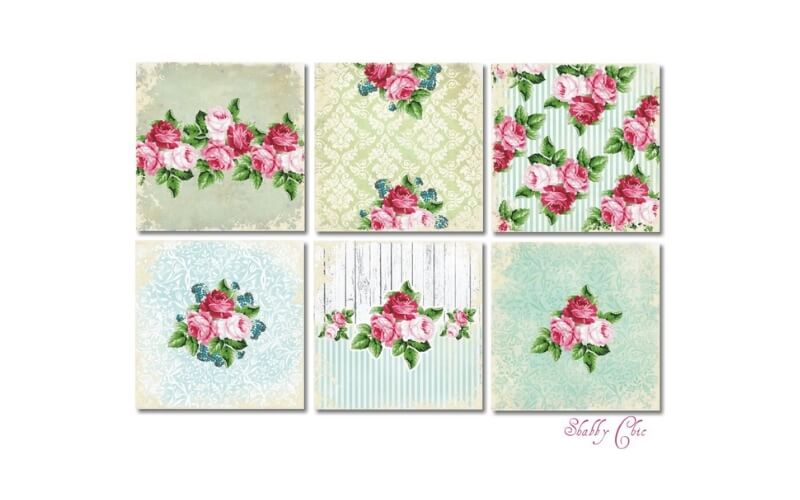 Plakboekpapier 20x20 Shabby Chic Decorer