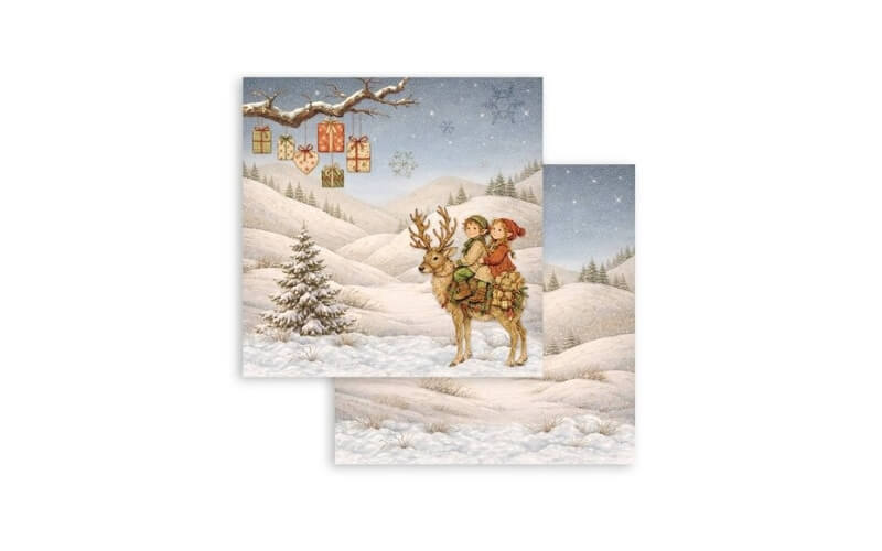 Plakboekpapier 20x20 Silent Night Stamperia