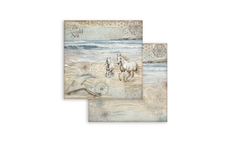 Plakboekpapier 20x20 Silent Sea Stamperia