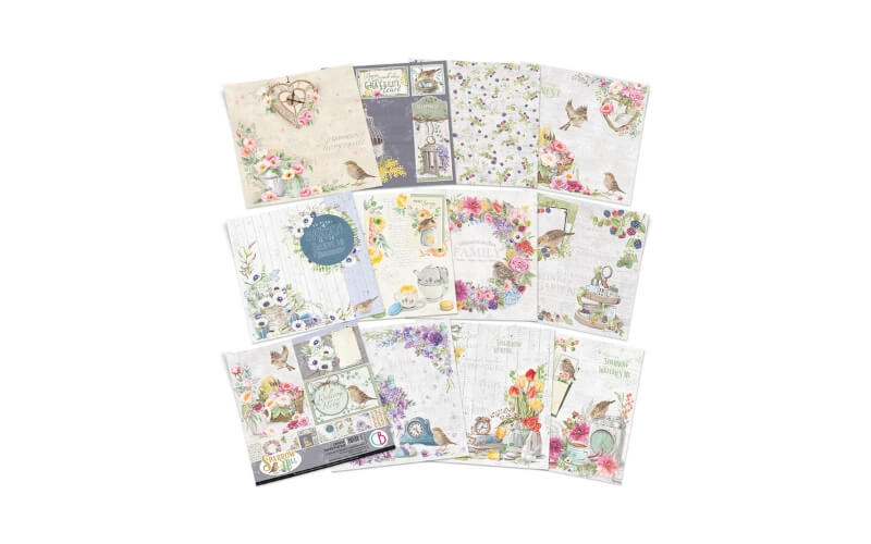 Plakboekpapier 20x20 Sparrow Hill Ciao Bella