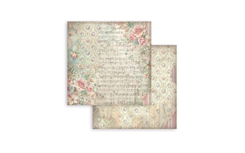 Plakboekpapier 20x20 Symphony Achtergronden Stamperia