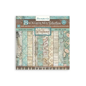 Plakboekpapier 20x20 Symphony Achtergronden Stamperia