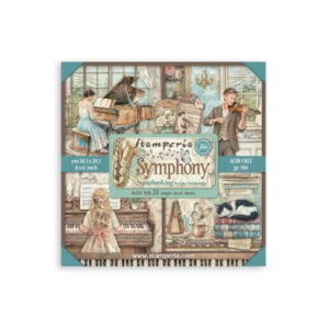 Plakboekpapier 20x20 Symphony Enkelzijdig Stamperia
