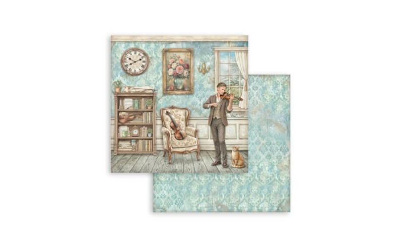 Plakboekpapier 20x20 Symphony Stamperia