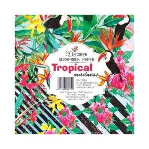 Plakboekpapier 20x20 Tropical Decorer
