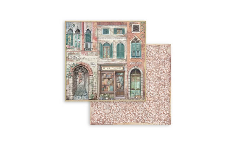Plakboekpapier 20x20 Venetië Stamperia