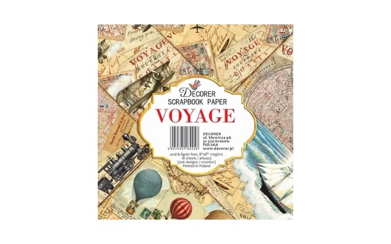Plakboekpapier 20x20 Voyage Decorer