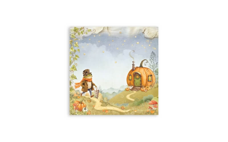 Plakboekpapier 20x20 Whispering Woods Enkelzijdig Stamperia