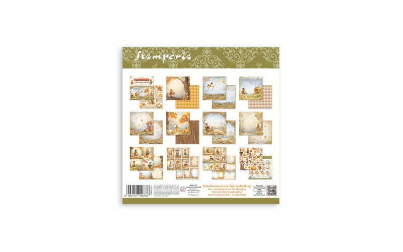 Plakboekpapier 20x20 Whispering Woods Stamperia