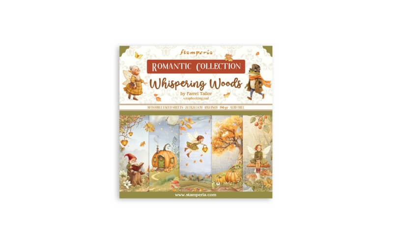 Plakboekpapier 20x20 Whispering Woods Stamperia