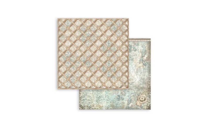Plakboekpapier 20x20 White Christmas Achtergronden Stamperia