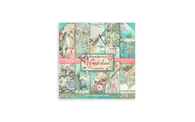 Plakboekpapier 20x20 Wonderland Stamperia