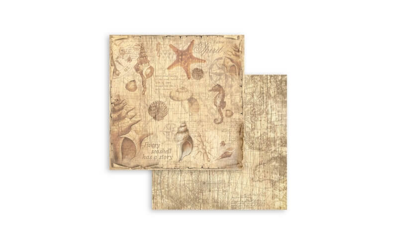 Plakboekpapier 20x20 Zee Land Stamperia