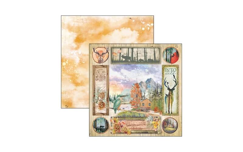 Plakboekpapier 20x20 Into the Wild Ciao Bella
