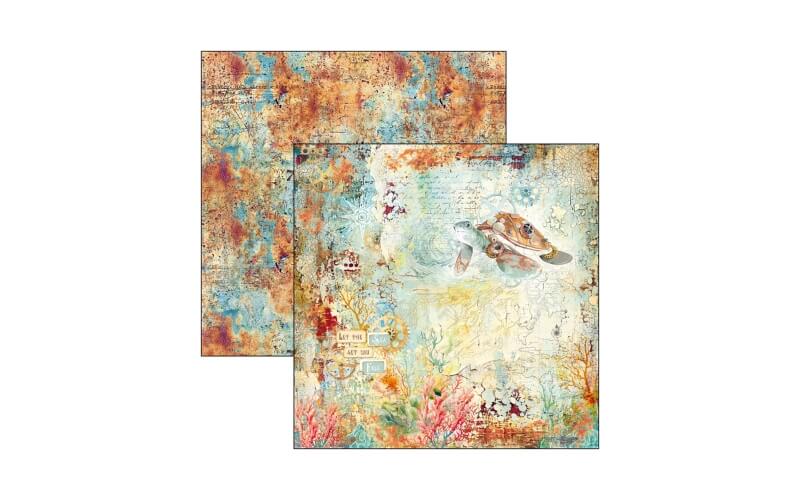 Plakboekpapier 20x20 Coral Reef Ciao Bella