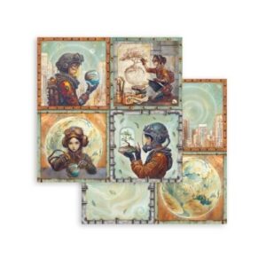 Plakboekpapier 30x30 A New Beginning 4 Cards Stamperia