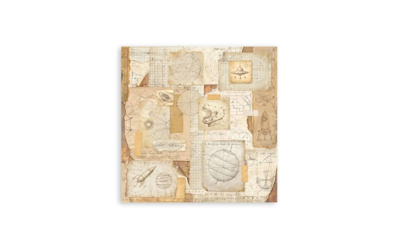 Plakboekpapier 30x30 A New Beginning Enkelzijdig Stamperia