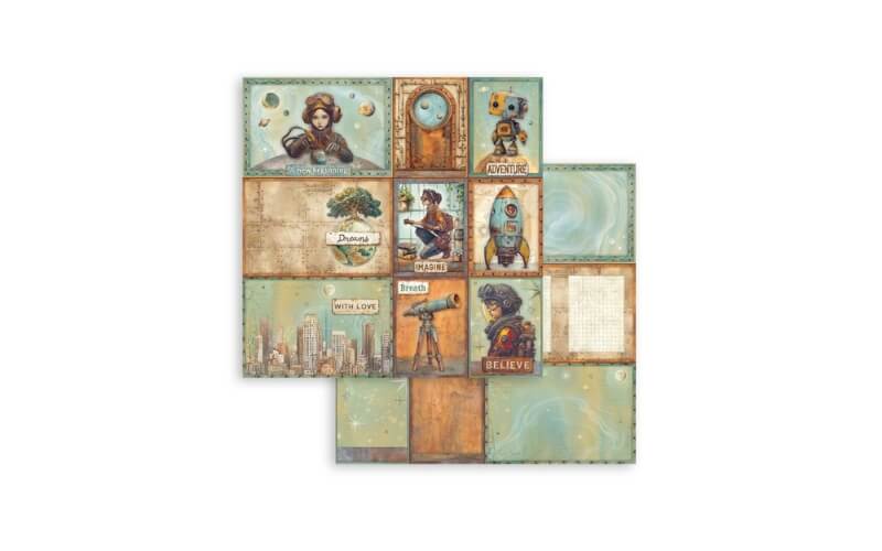 Plakboekpapier 30x30 A New Beginning Mixed Cards Stamperia
