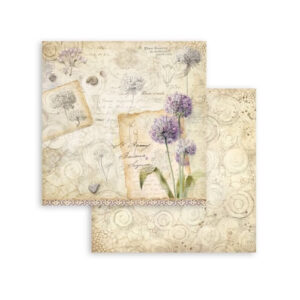 Plakboekpapier 30x30 All Around Allium Stamperia