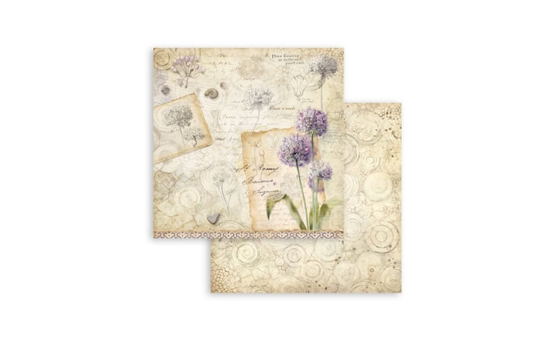 Plakboekpapier 30x30 All Around Allium Stamperia