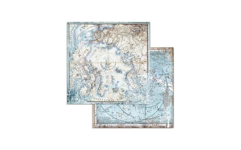 Plakboekpapier 30x30 Arctic Antarctic Stamperia