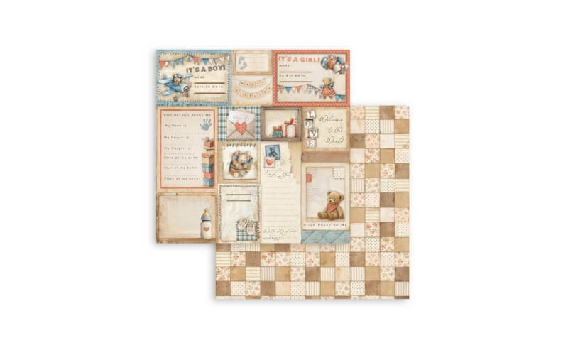 Plakboekpapier 30x30 Baby Mini Pad Stamperia