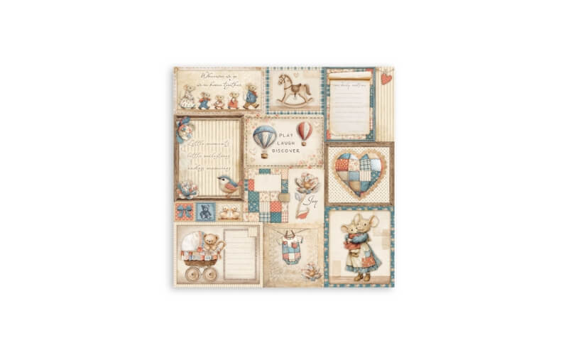 Plakboekpapier 30x30 Baby Mini Pad Stamperia