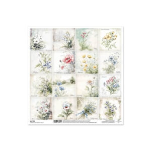 Plakboekpapier 30x30 Bloemrijke Shabby Chic Itd Collection