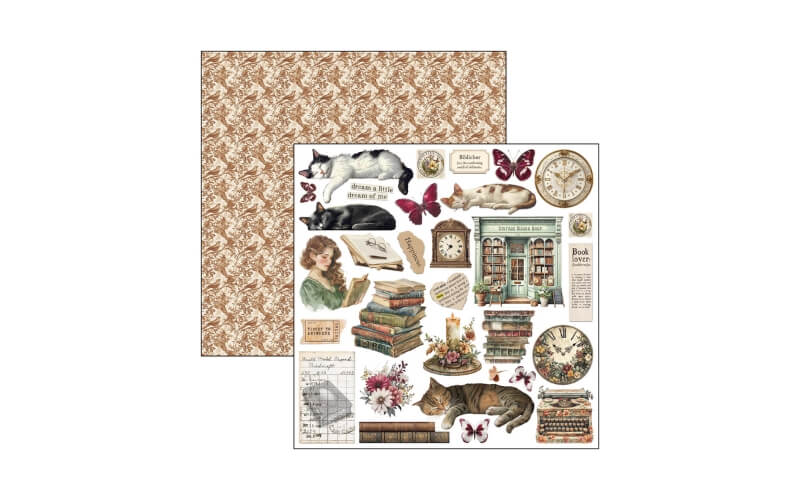 Plakboekpapier 30x30 Book Lovers Ciao Bella