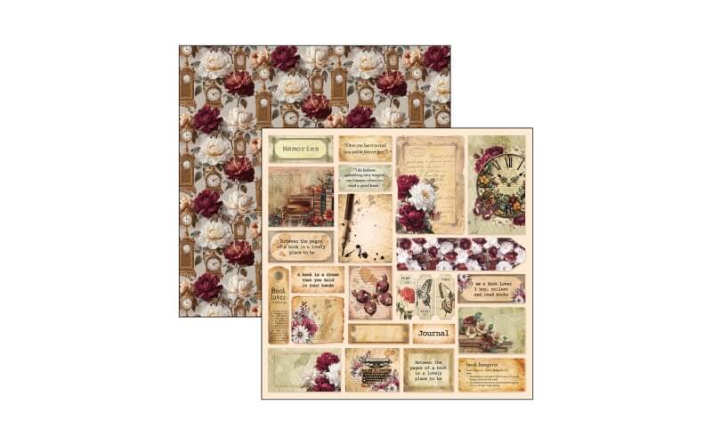 Plakboekpapier 30x30 Book Lovers Patterns Ciao Bella